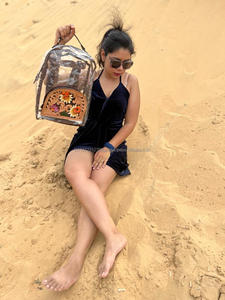 Recién llegado, mochilas transparentes de PVC de cuero con herramientas manuales reales, mochilas transparentes de cuero con estilo, bolsas de estadio de estilo occidental - Product Image 4