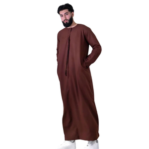 Premium Thobe lujo tradicional árabe desgaste hombres Jubba suave y transpirable moderno islámico Thawb de talla grande manga larga - Product Image 4