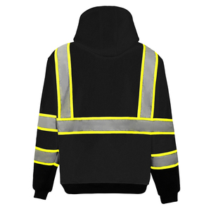 Sweat-shirt de sécurité haute visibilité réfléchissant pour hommes, pull à capuche haute visibilité pour travaux de construction et industriels - Product Image 4