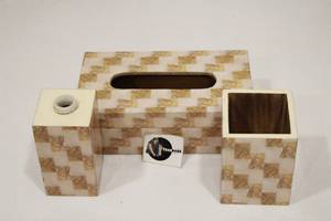 Boîte de mouchoirs imprimée personnalisée en carreaux Design Tradnary Exim Pvt Ltd Produit haut de gamme - Product Image 5