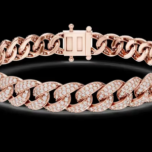 Pulsera Cubana con Diamantes de Imitación VVS, Plata 925, Cadena de Muñeca de Lujo Estilo Hip Hop - Product Image 5