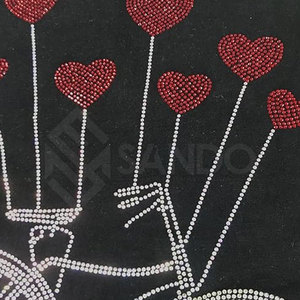 Sudadera personalizada con diamantes de imitación para hombre, sudadera con diamantes de imitación de color liso para hombre, sudadera con diamantes de imitación de alta calidad para hombre - Product Image 5