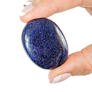 เครื่องประดับหินรูปไข่สีฟ้าเครื่องประดับอัญมณีทรงวงรีหินอัญมณีคริสตัลบำบัดธรรมชาติขายส่ง - Product Image 5