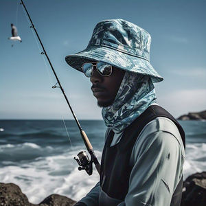 Hip Hop Pescador Sombrero Cubo Streetwear Protección solar Gorra de pesca Hip Hop Jeans Sombrero de cubo al aire libre - Product Image 3