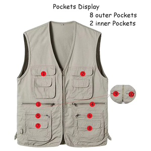 Gilet de sécurité réfléchissant à 4 poches de qualité supérieure pour arpenteur de base pour vêtements de travail de construction d'été prix de gros OEM - Product Image 2