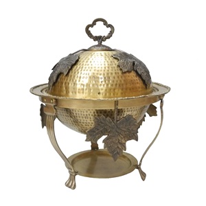 Chafing Dish Redondo Chapado en Oro con Recubrimiento de Polvo Negro, Forma y Tamaño Personalizables, para Catering - Product Image 6