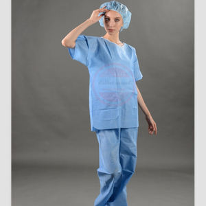 Robe de Patient pour hôpital | Robe unisexe ample de haute qualité à manches courtes pour patients | Robe jetable pour patients - Product Image 3