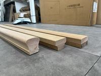 Rampe d'escalier en bois massif sculpté 6210 avec 7211 Rampe en chêne rouge à quart de tour, raccords de coude