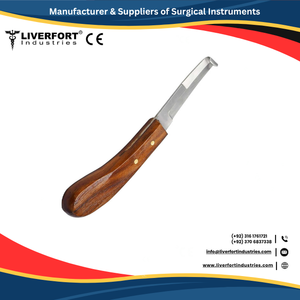 Herrero de doble filo reutilizable de alta calidad, cuchillo de acero inoxidable, instrumento veterinario para el cuidado de caballos equinos, mano izquierda y derecha - Product Image 5