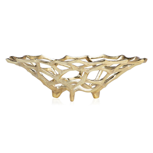 Bol de service de fruits Coral Design avec finition dorée Bol en métal au design rare à bas prix Bol de stockage de fruits en métal personnalisé - Product Image 3