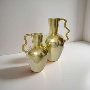 Moderno Minimalista Metal Artesanía Florero Aluminio Brillante - Product Image 1