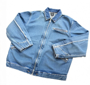 2025 broderie personnalisée Denim patchs hommes vestes en gros unisexe Street Wear coton épais Denim Jeans vestes pour hommes - Product Image 3