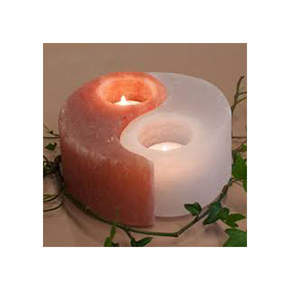 Porte-bougies en forme de sel de l'Himalaya Ying Yang, porte-bougies en sel Yin Yang, porte-bougies en sel de l'Himalaya Ying Yang - Product Image 2