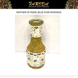 Chichas égyptiennes en acier inoxydable décorées d'étoiles bleues en nacre, finition laquée de luxe - Product Image 5