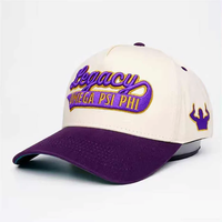 OEM ODM 3D bordir Logo topi bisbol dua warna 5 Panel berstruktur Gorras topi Puff bordir topi Snapback topi olahraga luar ruangan
