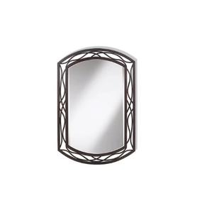 Modern Nordic Style Brass <b>Wall</b> <b>Hanging</b> Irregular Shape Metal Framed <b>Mirror</b> Adjustable Leather Belt for Hotel Bathroom Project - Product Image 2