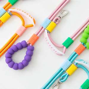 Tali Kekang Anjing dengan Sabuk Pinggang dan Tali Dada yang Dapat Disesuaikan, Warna Macaron, Bebas Tangan, untuk Jalan-jalan, Lari, dan Jogging Hewan Peliharaan - Product Image 3