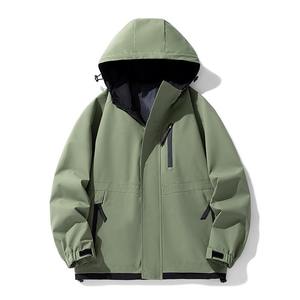 Polyester Softshell Material Custom Solid Plain <b>Jacket</b> For <b>Men</b> High Quality Breathable Warm Heavy-weight Windproof <b>Men's</b> <b>Jacket</b> - Product Image 1