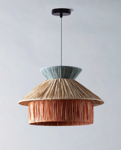 Wholesale Midcentury Design Jute Lamp <b>Shade</b> <b>Vintage</b> Color HANGING Home Decoration for Living Room Iron Body - Product Image 4