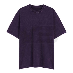 Acid Wash T-shirt for Men 100% Cotton Fabric From Warehouse Blank Top Quality Fabric T-shirts - Product Image 6