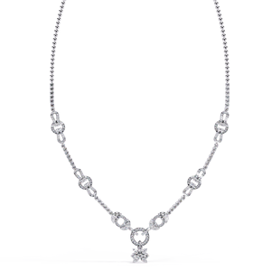 Los mejores precios en la colección de joyería fina de collar de diamantes de moissanita de oro amarillo de 14 quilates a la venta - Product Image 1