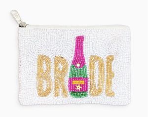 Elégante et élégante mariée perlée à la main avec broderie de conception de bouteille de vin Mini sac à fermeture éclair Top fantaisie de luxe Nouveau design d'Inde - Product Image 1