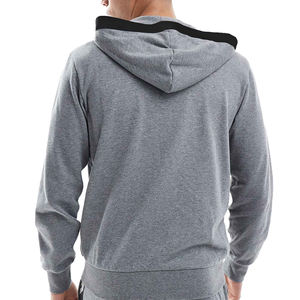 Vêtements de sport de haute qualité, sweats à capuche zippés pour hommes, design décontracté, coton et polyester, sweats à capuche zippés personnalisés, fabrication sur mesure - Product Image 2