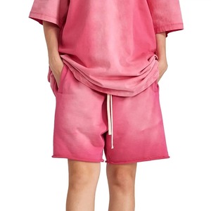 Shorts en jean pour adultes de haute qualité, respirants, coupe droite, effet délavé, couleur rose, 100% coton, été, Promate International - Product Image 3