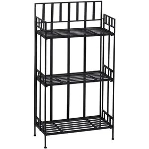 Latest Planter Metal <b>Plant</b> Pot <b>Stand</b> Black Coated 2 <b>Tier</b> Metal <b>Plant</b> <b>Stand</b> Home Indoor Outdoor Decor Usage in Wholesale - Product Image 2