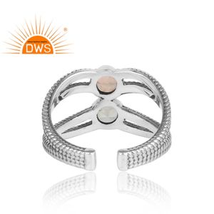 Último diseño, amatista verde oxidada y ópalo etíope, anillo de plata, joyería para mujer, regalo para ella - Product Image 5