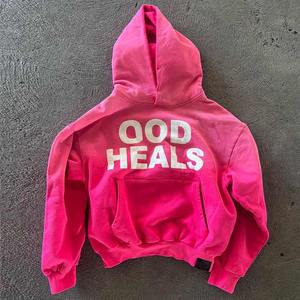 Alta calidad 100% algodón 380 GSM Unisex Vintage ácido lavado gota hombro sudaderas con capucha logotipo personalizado francés Terry Sudadera con capucha - Product Image 2