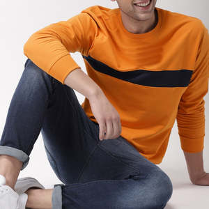 Sudadera de Hombre al por Mayor, Color Amarillo, 100% Algodón, 400 GSM, Cuello Redondo, Talla Grande, para Uso en Exteriores - Product Image 5