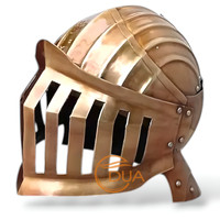 Casque de cosplay de chevalier Alva inspiré de Dark Souls, en fer plaqué or calibre 18, style antique moderne, haute qualité, pour armure médiévale
