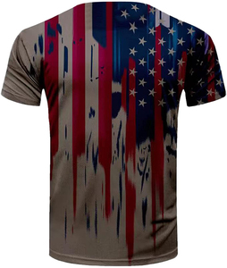 เสื้อยืดผู้ชายผ้าฝ้าย100% ดีไซน์ใหม่พิมพ์ลายซิลิกอนเจลเสื้อยืดสำหรับผู้ชายออกแบบโลโก้ได้ตามต้องการ - Product Image 3