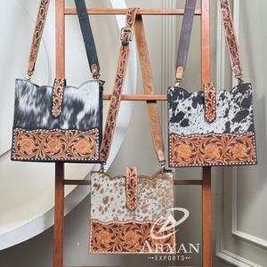 2025, bolso bandolera de cuero con diseño manual para mujer, bolso de mano de gran capacidad, duradero, Ideal para viajes de trabajo, bolso diario - Product Image 1