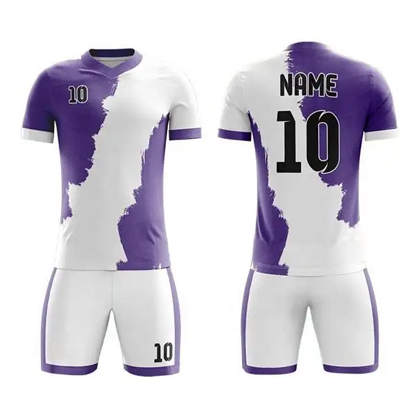 Camisa de futebol com impressão digital por sublimação completa feita no Paquistão, uniforme de futebol personalizado com nome da equipe