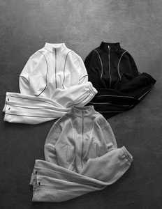 Ensemble jogging et sweat à capuche décontracté d'hiver personnalisé en coton épais doublé polaire pour adultes unisexes - Product Image 6