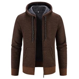 Pull en molleton tricoté unisexe Cardigan décontracté Streetwear européen avec fermeture éclair avant écologique et respirant automne hiver - Product Image 5