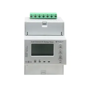 Din Rail Dual Channel DC electric energy power meter With DC Shunt Hall current sensor Connection