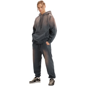 เสื้อสวมหัวผ้าฝ้าย100% รุ่นเฮฟวี่เวตซักเสื้อผ้าแนวสตรีทแบบสวมหัวมีฮู้ดสำหรับผู้ชายชุดวอร์มผ้าเดนิมพิมพ์ลายพัฟ - Product Image 2