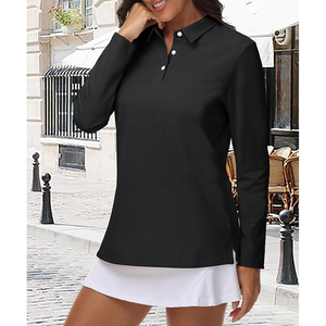 Polo à manches ternes pour femme de grande taille Polo de golf de haute qualité pour femme T-Shirt Polo en coton respirant personnalisé - Product Image 2
