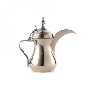 Pot de café arabe en métal de conception de luxe fini poli Dallah pour le service d'hôtel de restaurant - Product Image 5