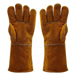 Guantes de Soldadura de Cuero con Logotipo Personalizado, Forro de Felpa, para Uso MIG/TIG, Resistentes a Salpicaduras de Metal Fundido, Tipo A - Product Image 2