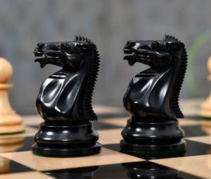 Piezas de Ajedrez Antiguas Reproducidas Steinitz Staunton, Madera de Ébano y Boj, Rey de 3.75 Pulgadas, Juego de Torneo al Mejor Precio - Product Image 1