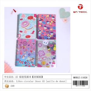 A5 Notebook a spirale Laser a forma di ciambella durevole notebook a5 laser ciambella a spirale durevole portatile leggero per la scuola di casa e ufficio 11626