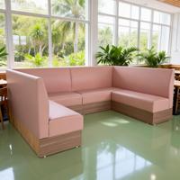 Nouvelle conception, banquette moderne de haute qualité, ensemble de canapés, revêtement en cuir PU, banquette pour hall d'accueil, réception, salon, hôtel et cantine scolaire