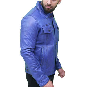 Venta al por mayor personalizada estilo Varsity chaqueta de cuero genuino para los hombres XL tamaño de alta calidad abrigo de invierno hecho en Pakistán de moda - Product Image 4