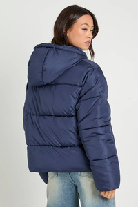 Chaqueta Acolchada de Lona Transpirable para Mujer, con Capucha, Ligera, Cortavientos, para Clima Frío - Product Image 5