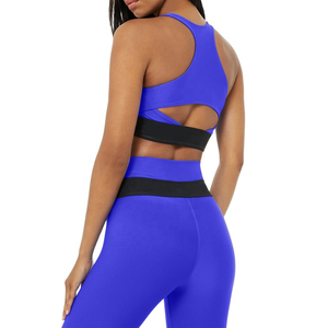 Women Tracksuit Yoga Set 2PCS Workout Clothes Athletic Wear Gym <b>Legging</b> Fitness Bra <b>Crop</b> Top Sleeveless Sports Suits - Product Image 4