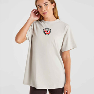 เสื้อยืดผ้าฝ้ายโอเวอร์ไซส์เป็นมิตรต่อสิ่งแวดล้อมสำหรับผู้หญิงทรงหลวมไซส์ใหญ่พิเศษระบายอากาศได้ดีแห้งเร็วสำหรับฤดูร้อน - Product Image 4